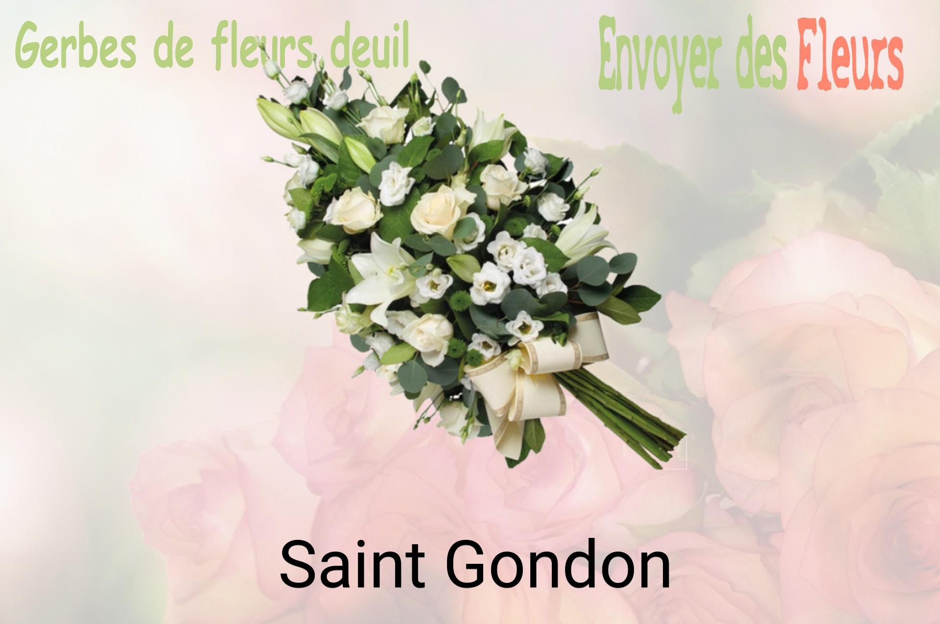 Gerbe de fleurs de deuil livrée à Saint-Gondon